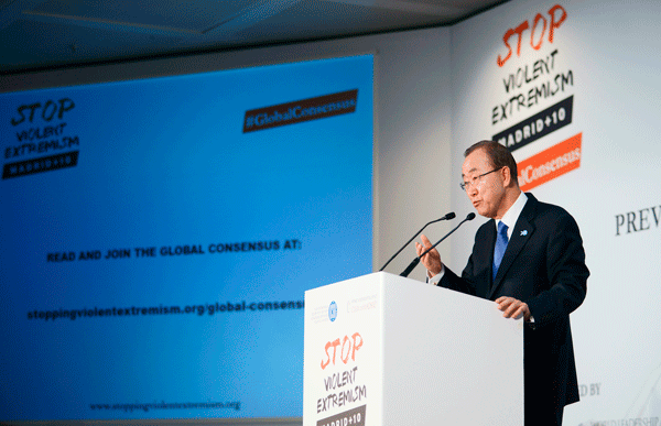 Ban Ki-moon on CVE at the Club de Madrid Policy Dialogue: “Human rights must be at the forefront of our response”