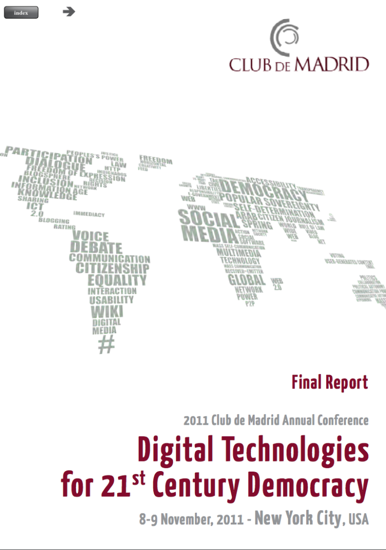 publicación Digital technologies for 21st Century Democracy