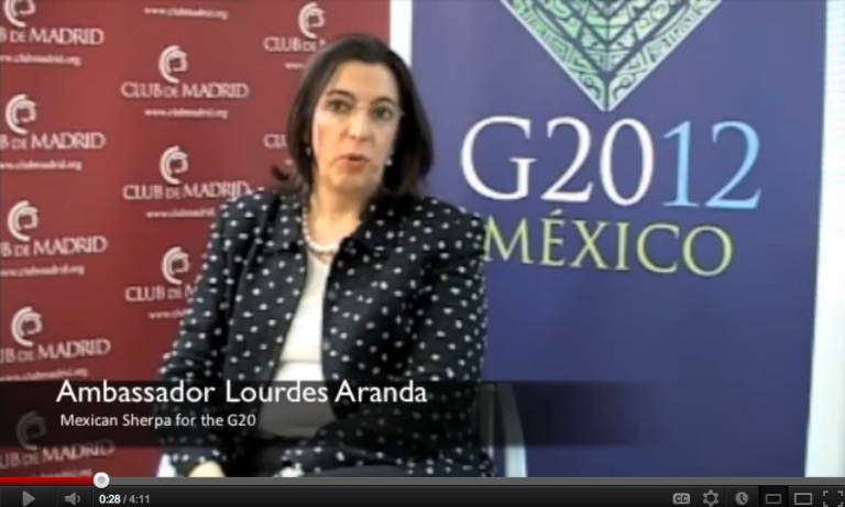 Mexican G20 Sherpa, Amb. Lourdes Aranda, meets with the Club de Madrid