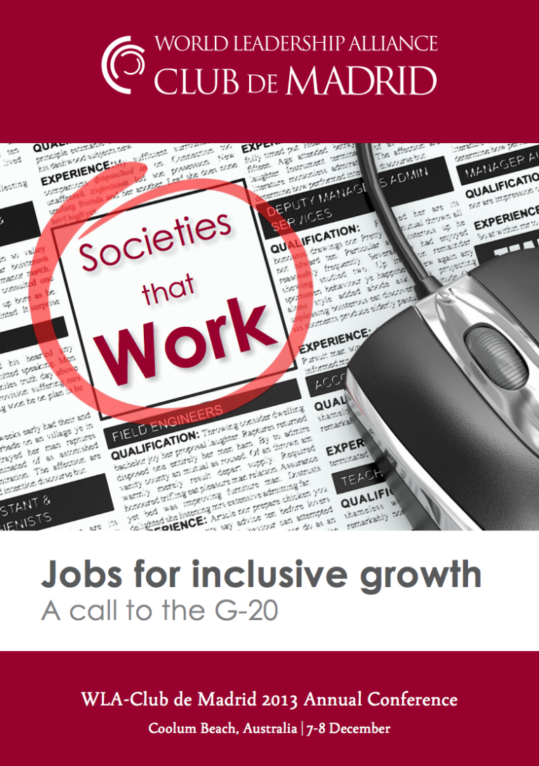 publicación Societies that work: jobs for inclusive growth