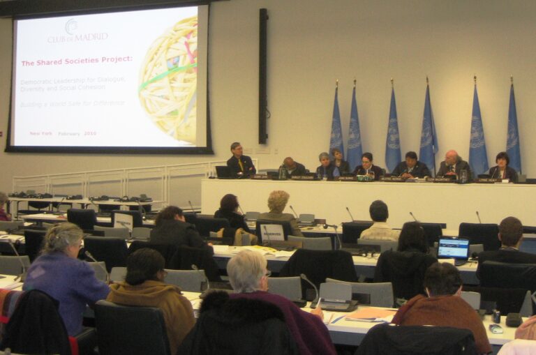 Club of Madrid Work on Shared Societies Resonates with UN Panel