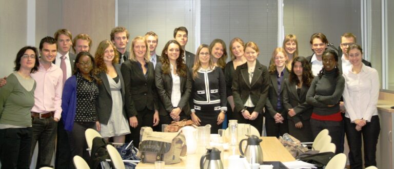 A delegation of the UN Dutch Student Association (SIB) Leiden visits the Club de Madrid Secretariat