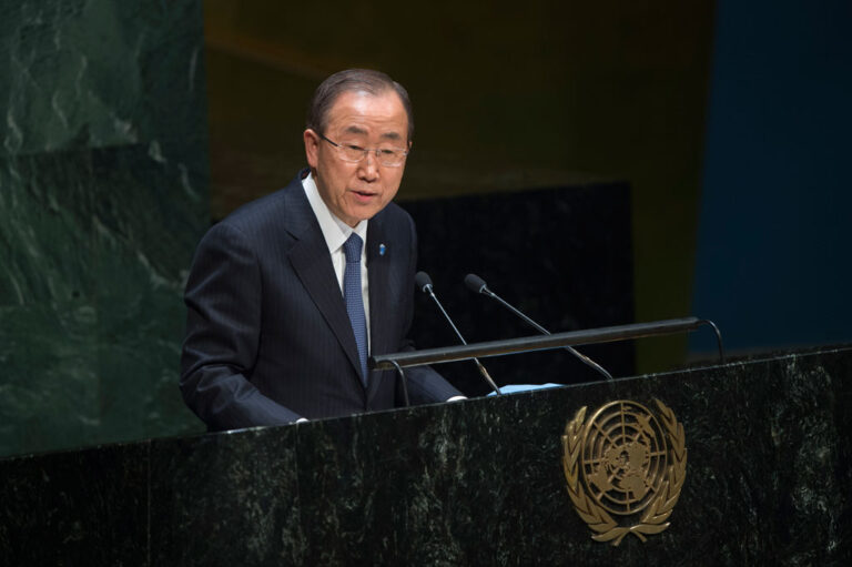 The UN Secretary General, Ban Ki-moon, keynote speaker at the Madrid+10 Policy Dialogue