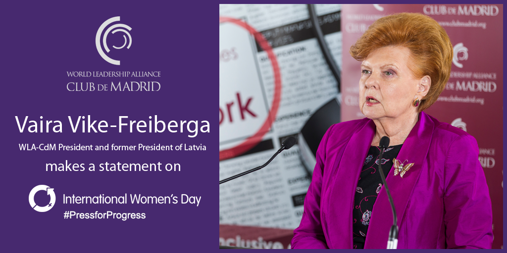 Vaira Vīķe-Freiberga on Women’s Day: “Dear girls & women: follow fearlessly the path that each of you have chosen as your own!”