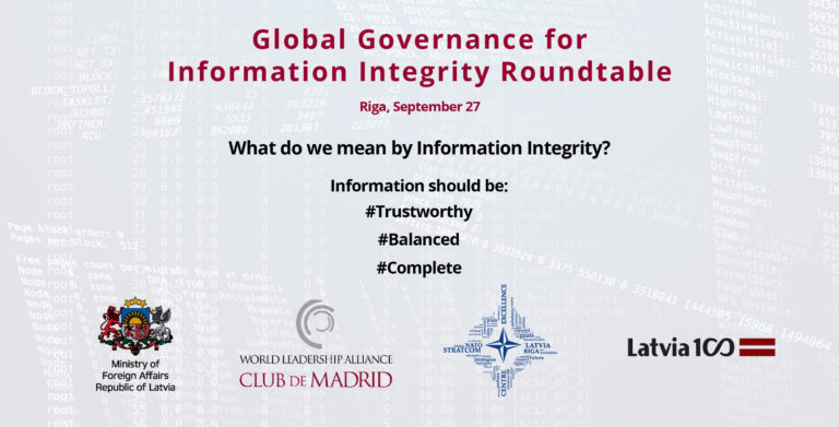 Club de Madrid to host a global discussion on threats to information integrity ahead of the Riga Conference 2018