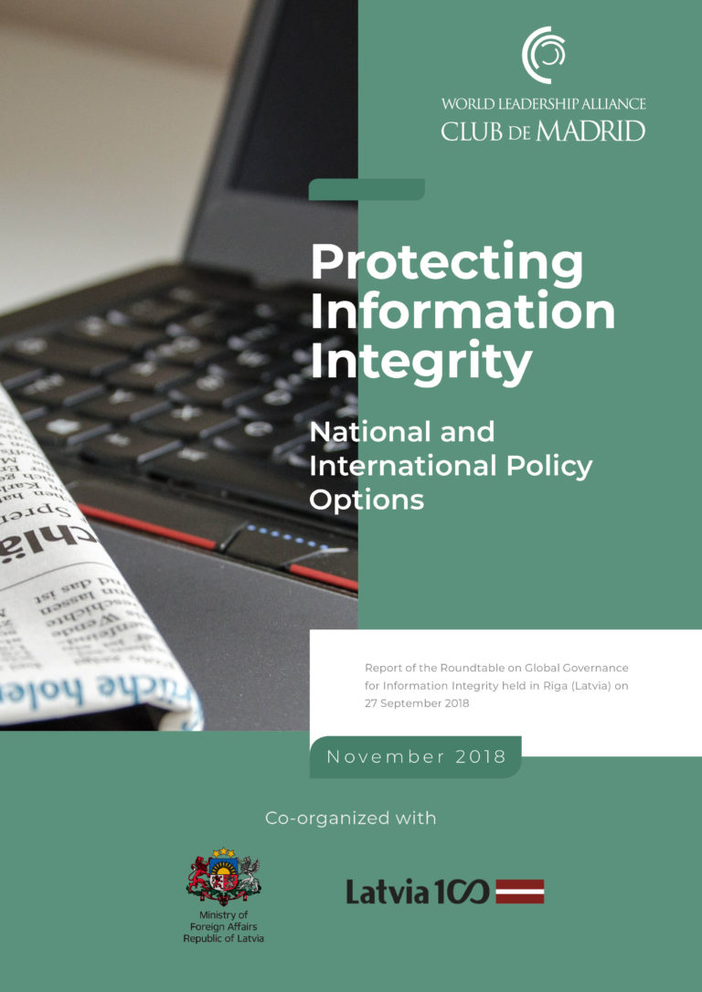publicación Protecting Information Integrity: National and International Policy Options