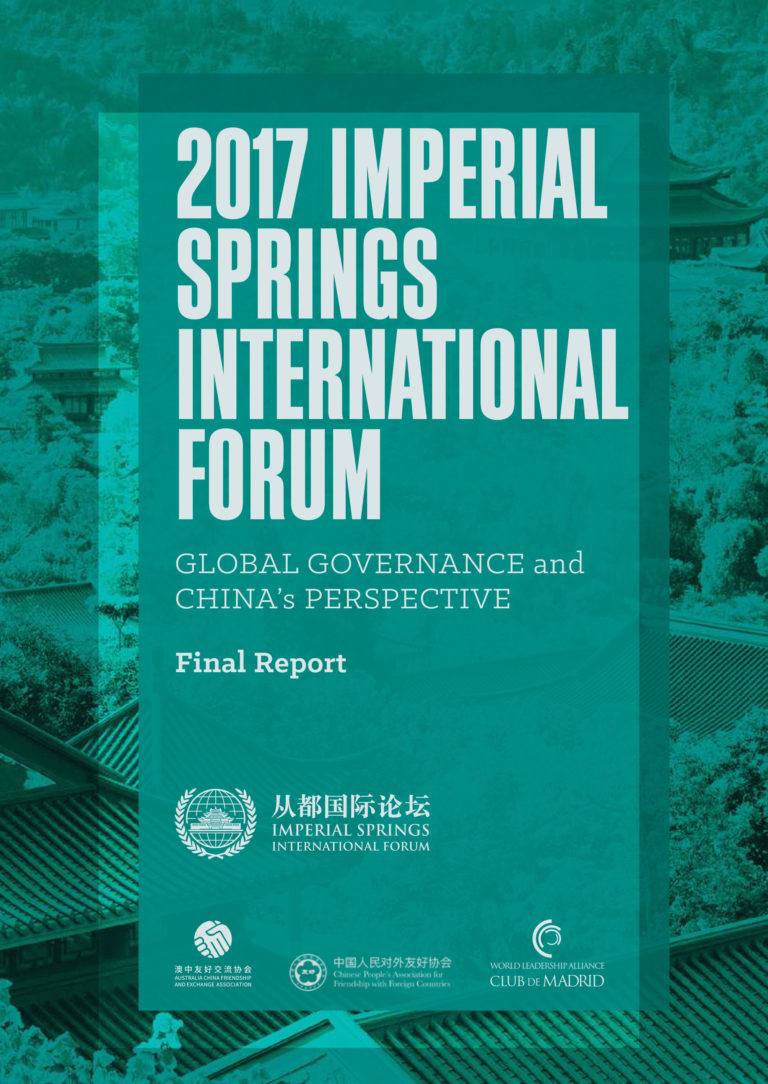 publicación 2017 Imperial Springs International Forum: Final Report
