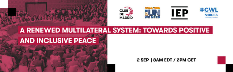 Live Session: A renewed multilateral system-  Towards positive and inclusive peace