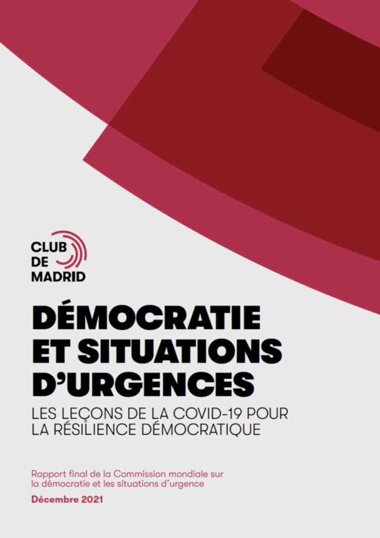 publicación Executive Summary in French – Democracy and Emergencies: Lessons from the COVID-19 pandemic for democratic resilience