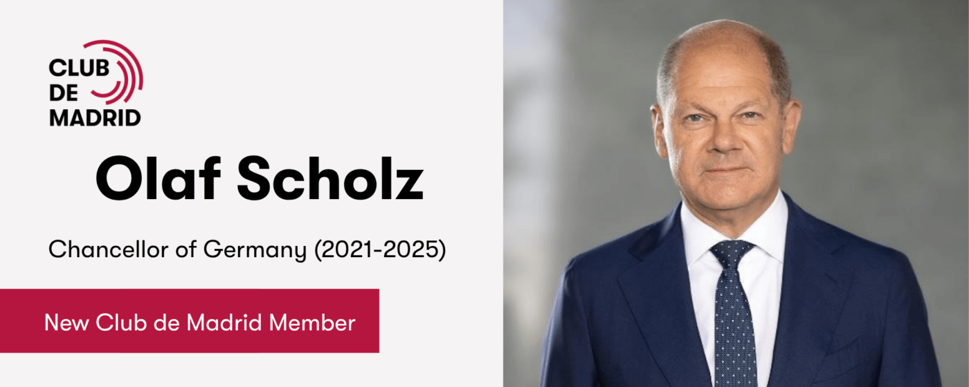 Olaf Scholz, New Member of Club de Madrid
